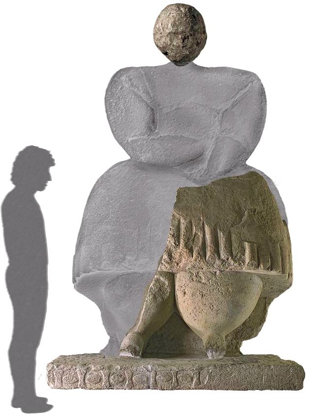 Huge stone statue - reconstruction - Tarxien